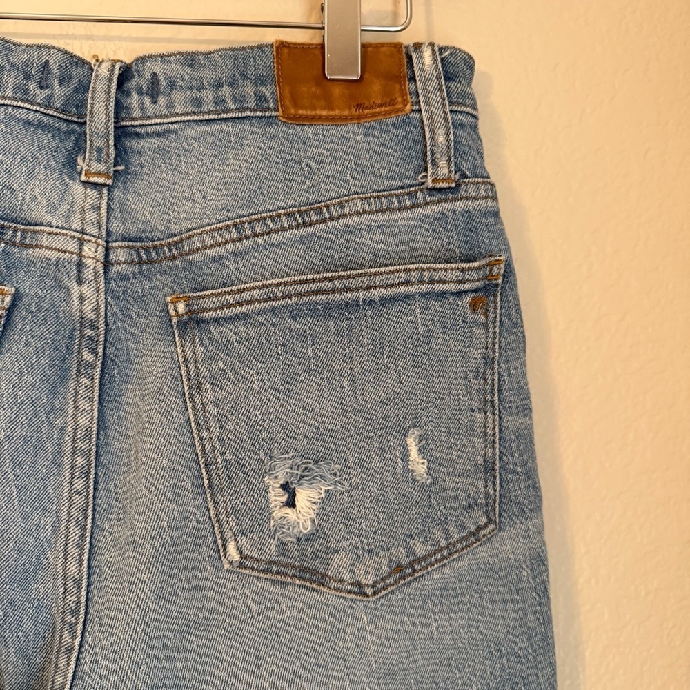 Madewell Women’s Classic Straight High Rise Distressed Denim Jeans, Size 27 - Picture 8 of 11